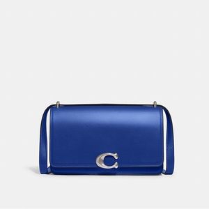Coach Luxe Refined Calf Leather Bandit Shoulder Bag in Sport Blue/Cobalt